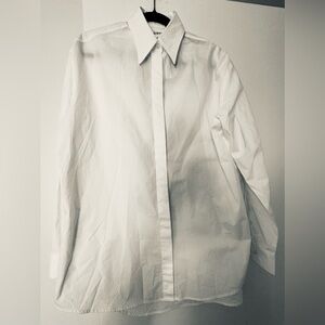 Maison Martin Margiela Crisp White Dress Shirt with Unique print in a back